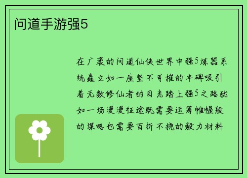 问道手游强5